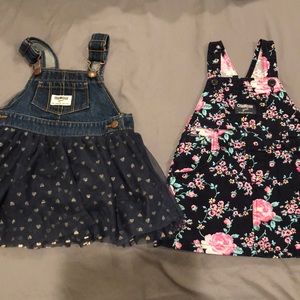 Two overall dresses